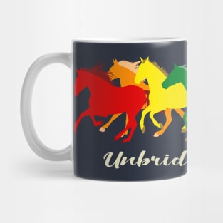 Unbridled Pride - LGBTQ+ Rainbow Galloping Horses Mug